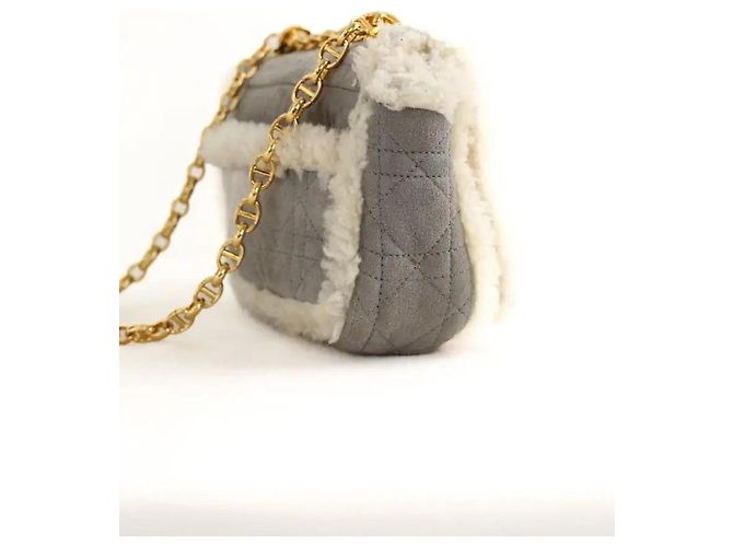 Dior Graue Leder-Schultertasche - Ansicht 3