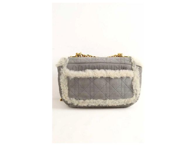 Dior Graue Leder-Schultertasche - Ansicht 5