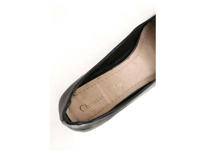 Dior Schwarze Lederabsätze - Ansicht 5