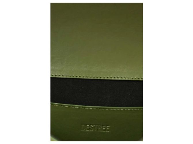 Autre Marque Borsa a spalla in pelle verde - vista 6