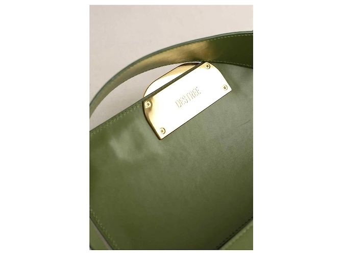 Autre Marque Borsa a spalla in pelle verde - vista 7