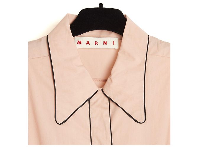 Marni Bicolor Baumwoll-Popeline Kleid mit Plissee-Rock FR38 UK10 US8 Mehrfarben - Ansicht 2