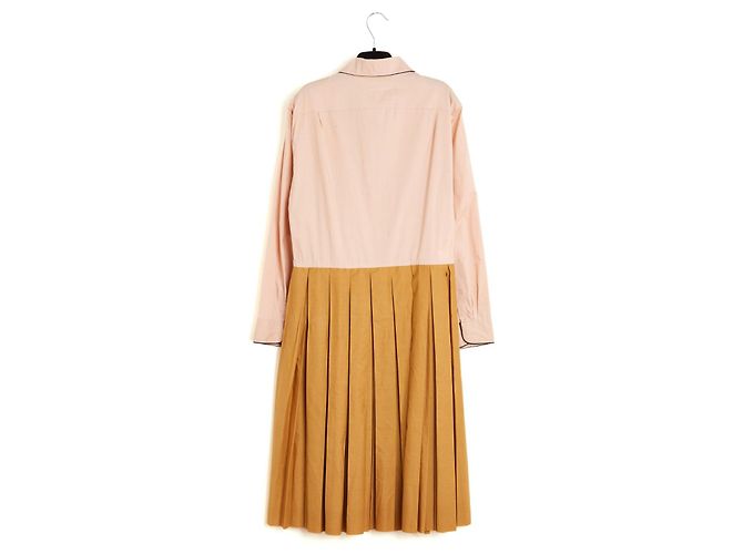 Marni Bicolor Baumwoll-Popeline Kleid mit Plissee-Rock FR38 UK10 US8 Mehrfarben - Ansicht 4