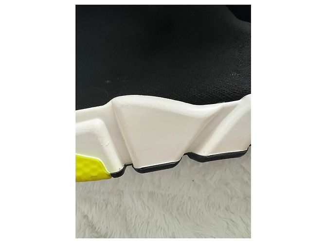 Sneaker Balenciaga Speed Trainer Nero Bianco Giallo - vista 3