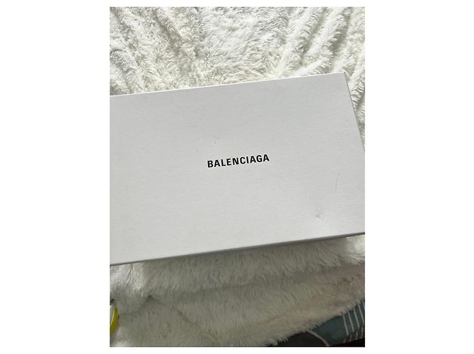 Sneaker Balenciaga Speed Trainer Nero Bianco Giallo - vista 7