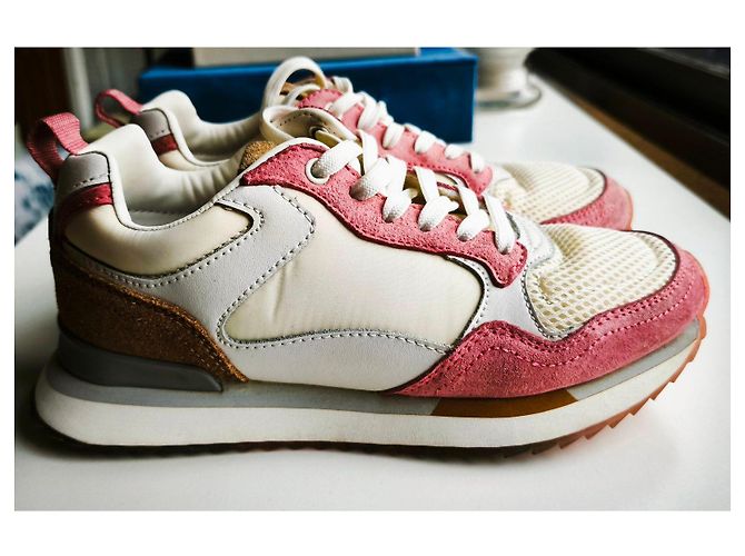 Autre Marque Sneakers Hoff Oslo in suede e pelle bianca e rosa Marrone Bianco - vista 2