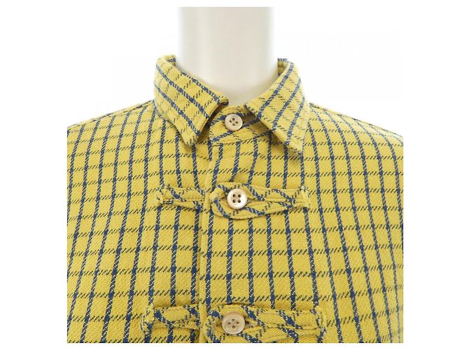 Autre Marque Camisa de algodón 45rpm Azul Amarillo Azul marino - vista 5