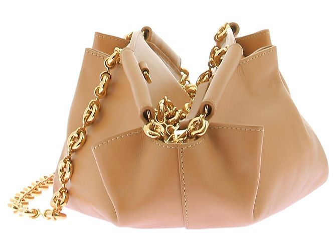 Borsa Loewe Paseo beige in pelle - vista 3