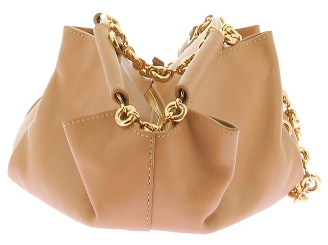 Borsa Loewe Paseo beige in pelle - vista 4