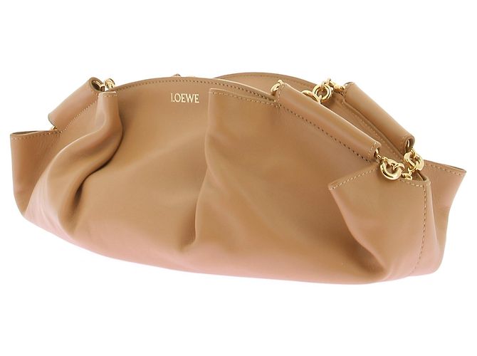 Borsa Loewe Paseo beige in pelle - vista 5
