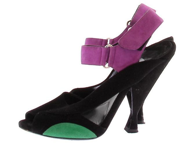 Prada Three-tone Suede Sandals Size 38 Multiple colors - view 3