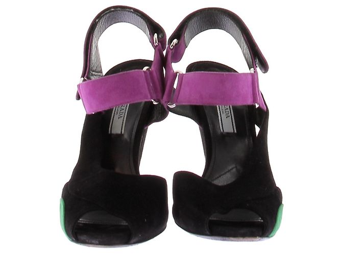 Prada Three-tone Suede Sandals Size 38 Multiple colors - view 4