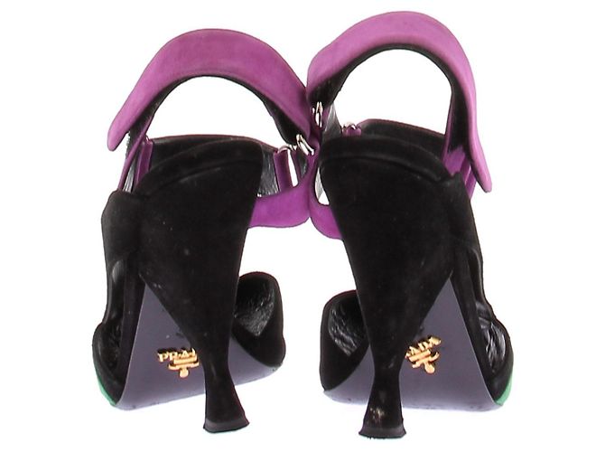 Prada Three-tone Suede Sandals Size 38 Multiple colors - view 5