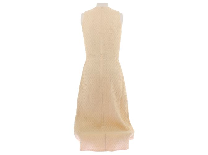 Victoria Beckham Vestido branco envelope em lã e seda Bege - Ansicht 2