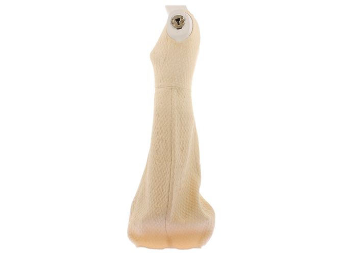 Victoria Beckham Vestido branco envelope em lã e seda Bege - Ansicht 4