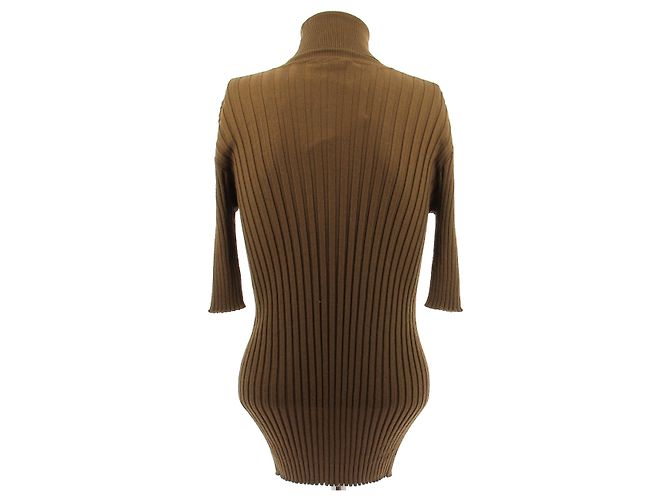 Bottega Veneta Feiner Baumwollpullover Senfgelb Braun - Ansicht 2