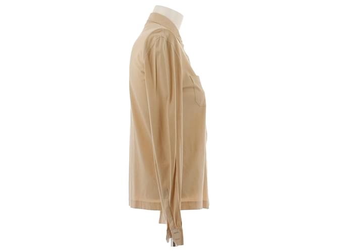 Camicia Céline in cotone beige S - vista 3