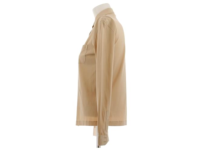 Camicia Céline in cotone beige S - vista 4