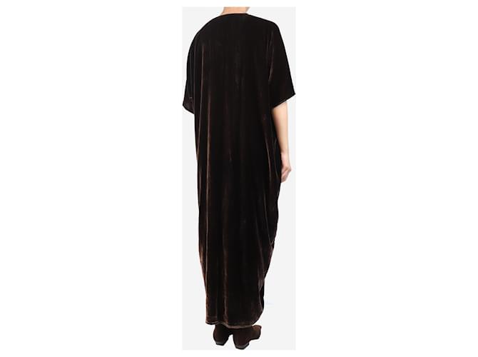 Stephan Janson Brauner Samt-Kaftan - Größe M - Ansicht 2
