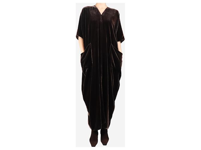 Stephan Janson Brauner Samt-Kaftan - Größe M - Ansicht 3