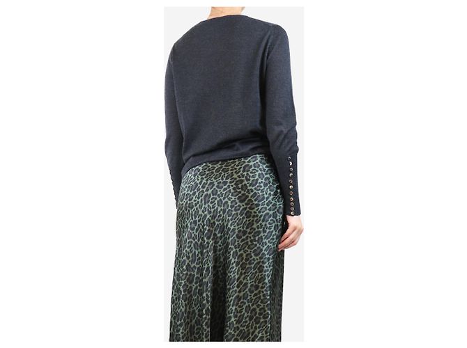 Autre Marque Top de punto gris carbón - talla L - vista 2