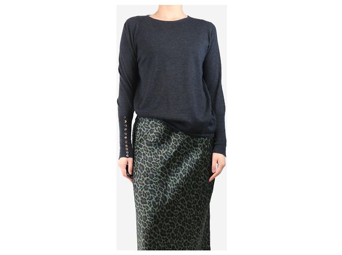 Autre Marque Top de punto gris carbón - talla L - vista 3