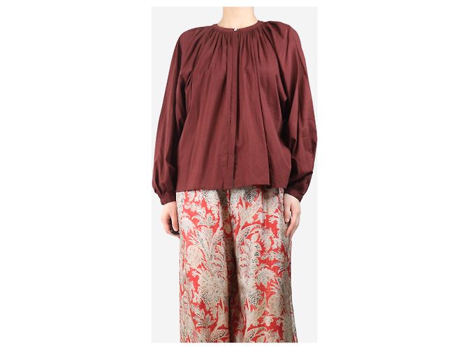 Autre Marque Maroon Celestino shirt blouse - size M Bordeaux - Ansicht 3