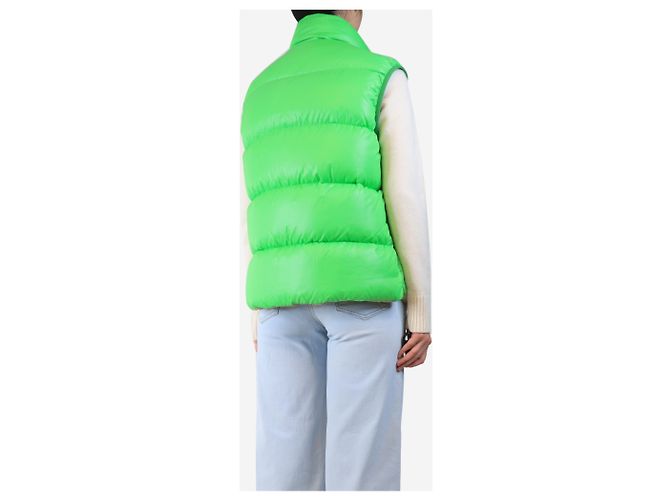 Moncler Gilet rembourré vert vif - taille UK 12 - vue 2