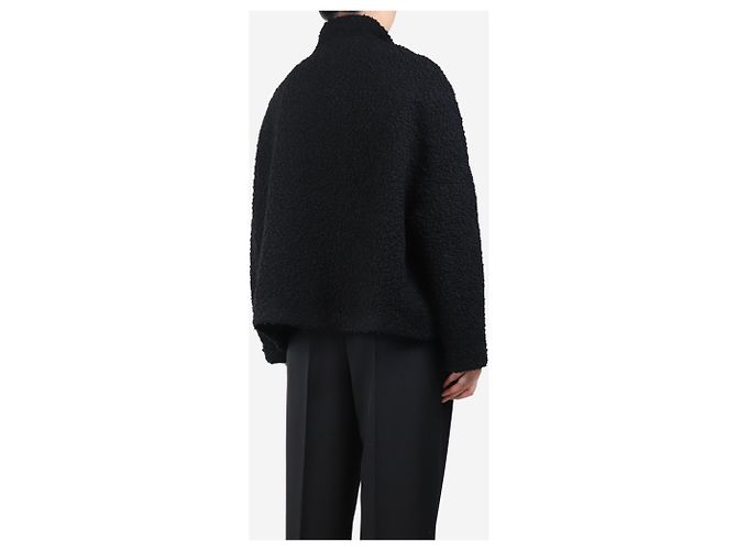Autre Marque Black wool textured jacket - size L - view 2