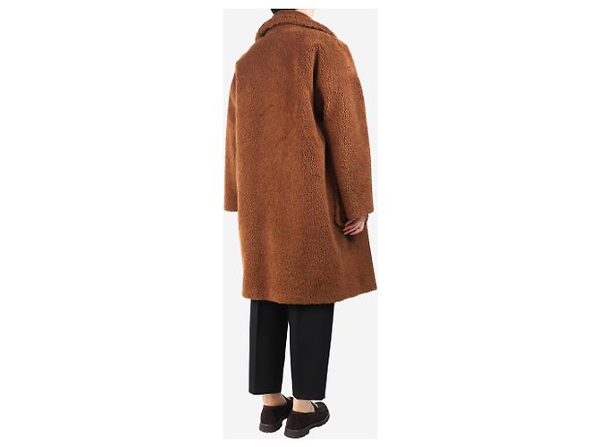 Weekend Max Mara Abrigo teddy marrón - talla UK 14 Castaño - vista 2