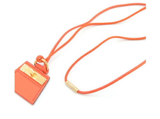 Collana choker Hermès Mon Petit Kelly PM Arancio Poppy Arancione - vista 3