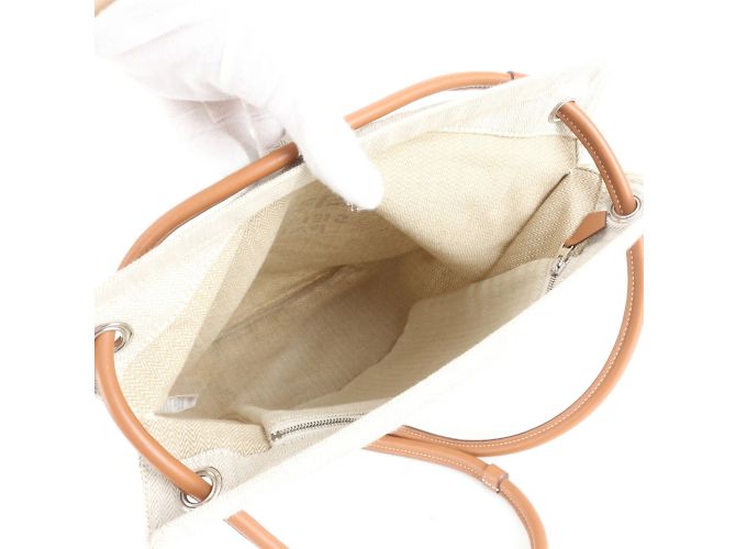 Hermès Hermes Aline D Engraved 2-Way Leather Backpack Beige - view 7