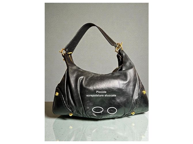 Borsa a mano Gucci Jockey Hobo in pelle nera Nero - vista 12