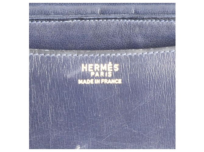 Piano Bolsa de Ombro 2 em 1 de Couro Hermès Azul marinho - vista 10