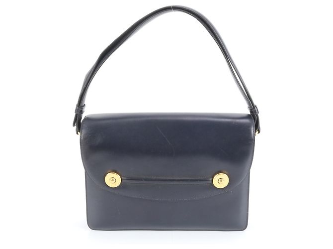 Piano Bolsa de Ombro 2 em 1 de Couro Hermès Azul marinho - vista 2