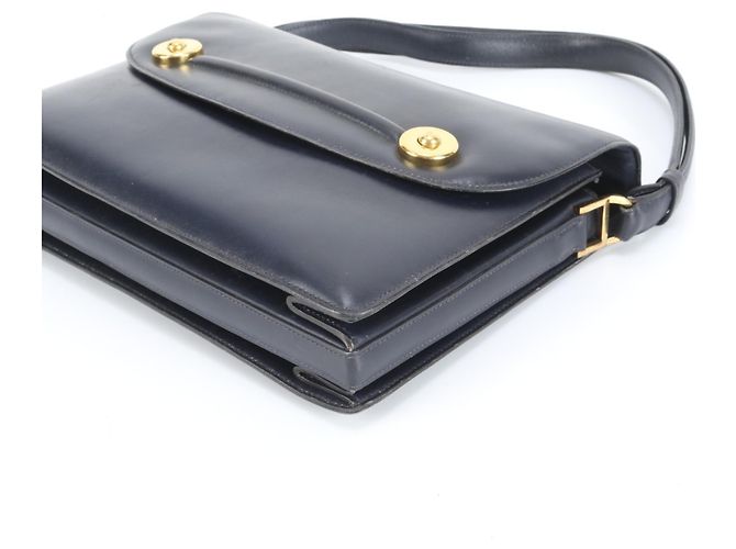 Piano Bolsa de Ombro 2 em 1 de Couro Hermès Azul marinho - vista 6
