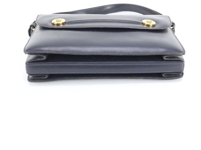 Piano Bolsa de Ombro 2 em 1 de Couro Hermès Azul marinho - vista 7