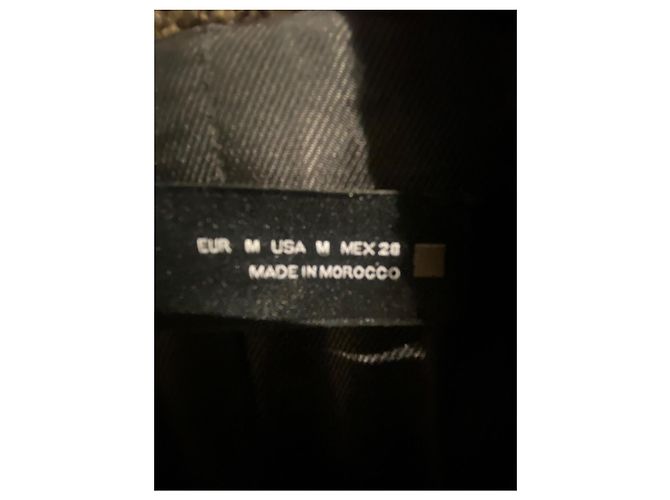 Abrigo Zara en lana bouclé caqui - vista 9