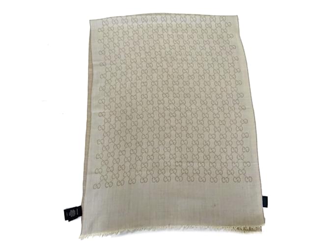 Beige Seidenschal von Gucci - Ansicht 3