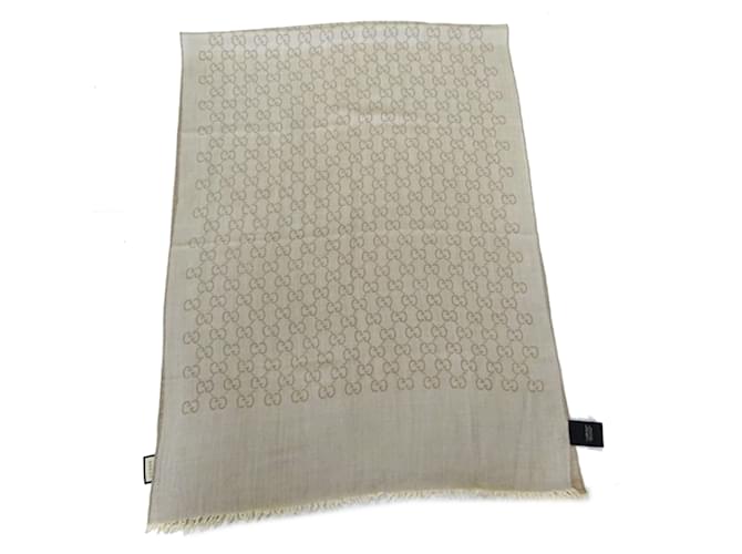 Beige Seidenschal von Gucci - Ansicht 4