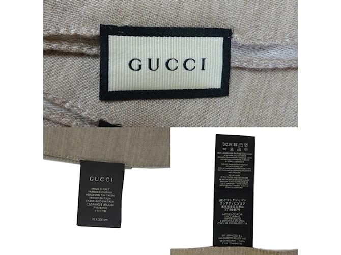 Beige Seidenschal von Gucci - Ansicht 5