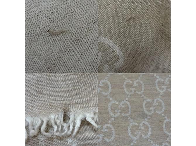 Beige Seidenschal von Gucci - Ansicht 6