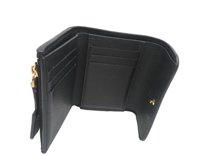 Portafoglio Tri-fold Compatto Pont Neuf per Donne Louis Vuitton Nero - vista 5
