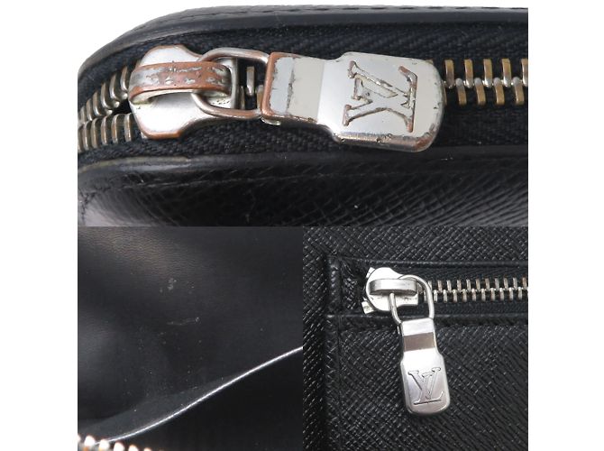 Organizer Louis Vuitton Taiga Leather Long Wallet Black - view 10