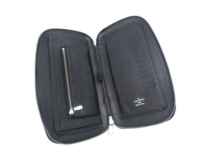 Organizer Louis Vuitton Taiga Leather Long Wallet Black - view 5
