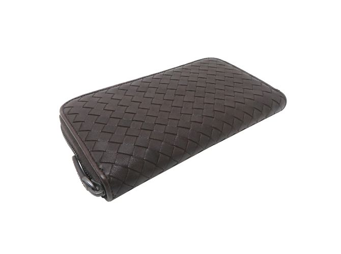 Cartera Larga Intrecciato Bottega Veneta Castaño - vista 3