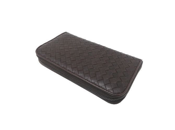 Cartera Larga Intrecciato Bottega Veneta Castaño - vista 4