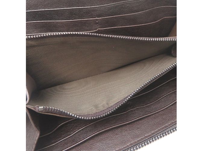 Cartera Larga Intrecciato Bottega Veneta Castaño - vista 6