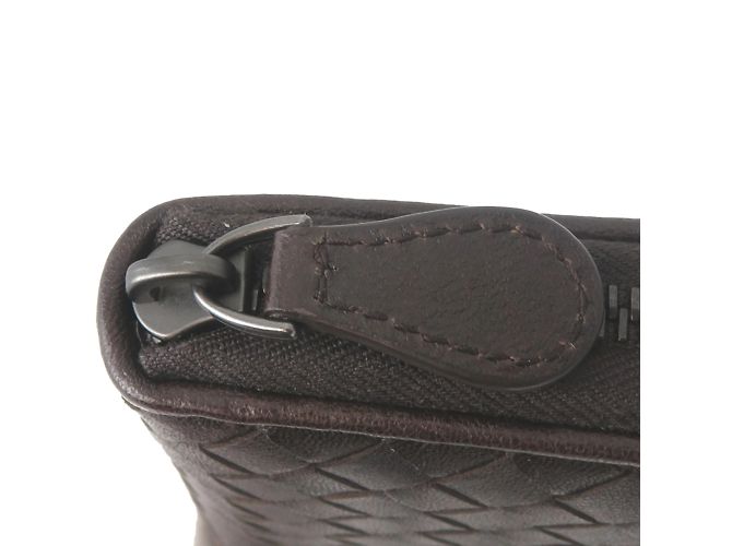 Cartera Larga Intrecciato Bottega Veneta Castaño - vista 9