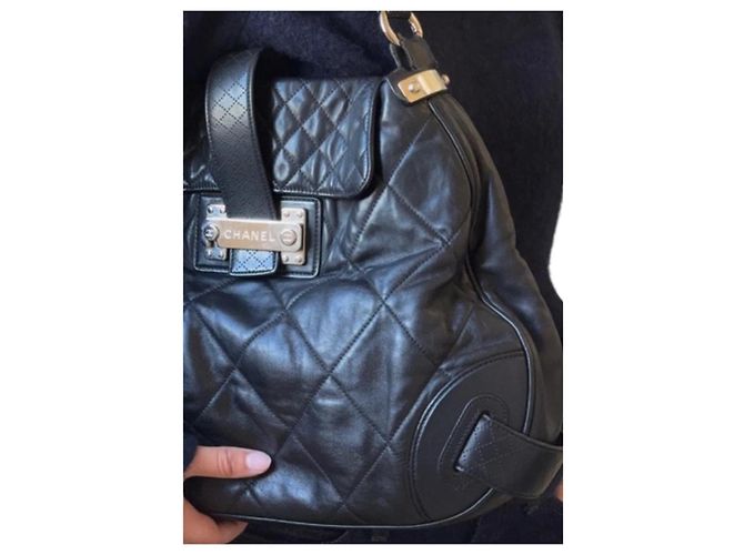 Borsa a Spalla Chanel Parigi Londra Nero - vista 9
